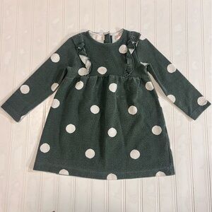 Zara baby girl Green polka dot dress size 2/3